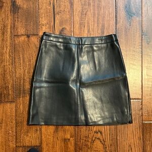 Altar’d State Faux  Black Leather Mini Skirt